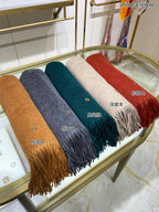 LP Grande Unita Scarf 200 CM In Grey Brown Cashmere 645519