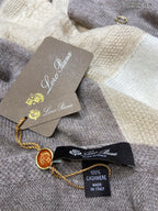 LP Scarf 190 CM In Beige White Mix Grey Brown Cashmere 649677
