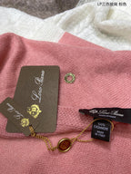 LP Scarf 190 CM In Pink Mix White Earth Brown Cashmere 649678