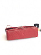 FLAP BAG JUMBO 30CM RED CAVIAR SILVER HARDWARE