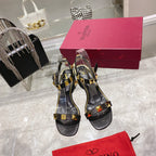 Valentino Roman Stud Sandal 65mm Calfskin 239546