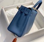 HM KELLY 25CM AGATE BLUE TOGO GOLD HARDWARE