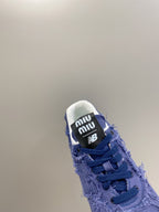 miu sneaker balance 574 blue denim