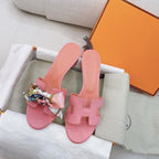 Oasis Sandal Epsom Calfskin Rose