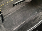 medium lady 24 black patent calfskin