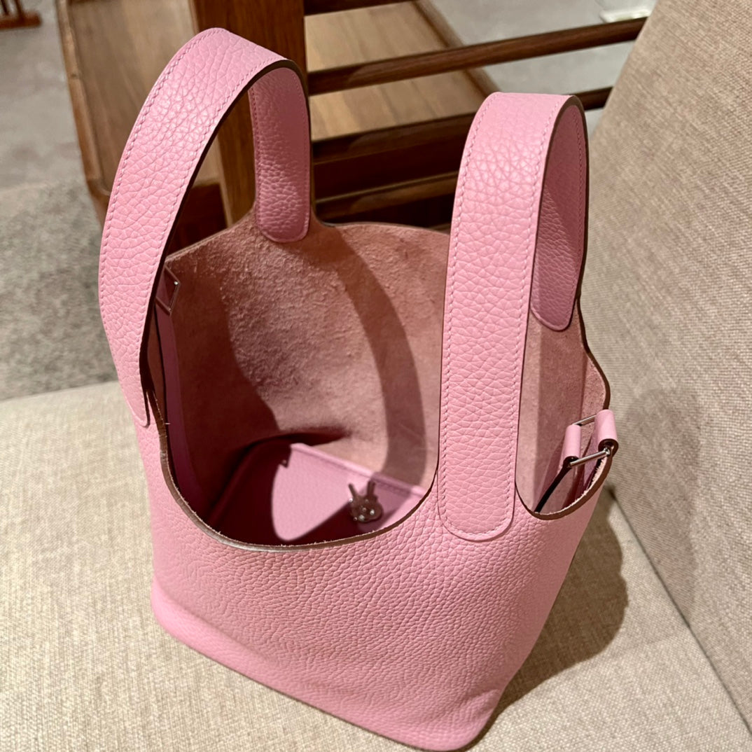 picotin lock 18 pink togo shw