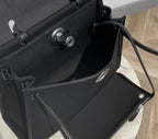 Herbag 31 Toile Black Canvas Black Cowhide Leather