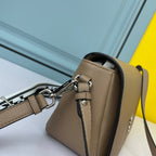 PRA 24 BAG WITH STRAP IN TAN BROWN CALFSKIN