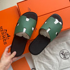 HM Men's Izmir Slide Green Sheepskin 538563