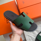 HM Men's Izmir Slide Green Sheepskin 538563