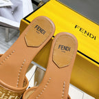 FF Women Raffia Sandal Tan