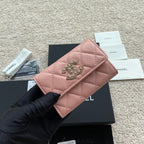 cc small wallet 11cm black caviar light gold leather hardware