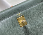 HM KELLY 28CM DARK GREY TOGO GOLD HARDWARE