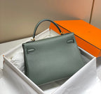 HM KELLY 28CM DARK GREY TOGO GOLD HARDWARE