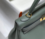 HM KELLY 28CM DARK GREY TOGO GOLD HARDWARE