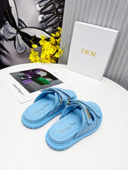 cd dioract dad sandal mule cloud blue lambskin