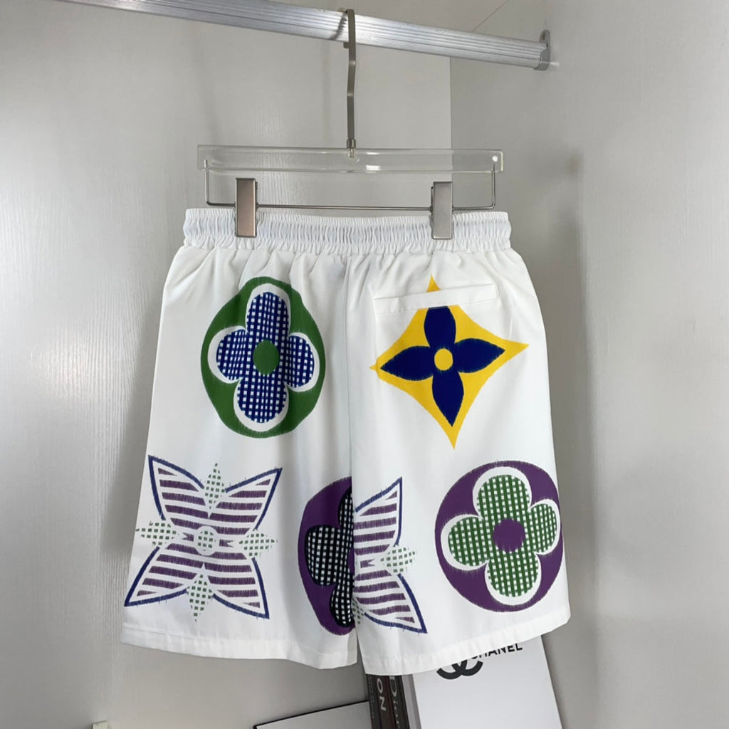 LV WHITE MIX COLORFUL COTTON SHORT 239574