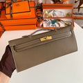 HM Kelly Cut 31 Etoupe  Epsom Leather Gold Hardware 229054
