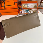 HM Kelly Cut 31 Etoupe  Epsom Leather Silver Hardware 229055