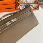 HM Kelly Cut 31 Etoupe  Epsom Leather Silver Hardware 229055