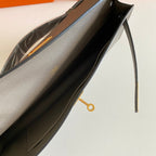 HM Kelly Cut 31 Fossil Gray Epsom Leather Gold Hardware 229052