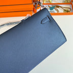 HM Kelly Cut 31 Night Blue Epsom Leather Gold Hardware 229049