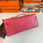 HM Kelly Cut 31 Amaranth Epsom Leather Silver Hardware 229043