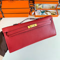 HM Kelly Cut 31 Red Epsom Leather Gold Hardware 229051