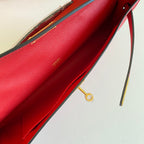 HM Kelly Cut 31 Red Epsom Leather Gold Hardware 229051