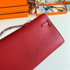 HM Kelly Cut 31 Red Epsom Leather Gold Hardware 229051