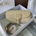 medium cd east west 22cm beige calfskin ghw