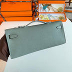 HM Kelly Cut 31 Ash Grey Epsom Leather Silver Hardware 229039