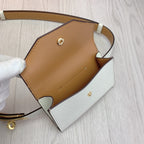 hm kelly belt 18mm with pocket white calfskin gold buckle