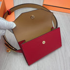 hm kelly belt 18mm with pocket dark red calfskin gold buckle