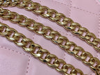 CC Handle Small Shoulder Bag Pink Sheepskin