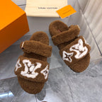 LV Paseo Flat Comfort Mule Dark Brown Wool