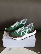VT Lace Sneaker Green Brown Suede Leather