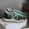 VT Lace Sneaker Green Brown Suede Leather