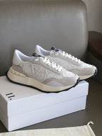 VT Lace Sneaker White Suede Leather