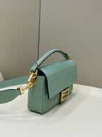 Baguette 27cm Powder Blue Lambskin Gold Hardware