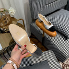 slingbacks 60mm white quilted calfskin black patent calfskin