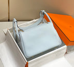 HM LINDY 26 BAG PASTEL BLUE TAURILLON CLEMENCE LEATHER