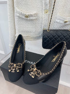 CC Pump 65 Black Calfskin Grosgrain Leather Strap