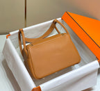HM LINDY 30 BAG ORANGE TAURILLON CLEMENCE LEATHER