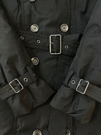 Burberry 25 Fur Collar Long Jacket Black Down Nylon