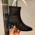 CC Ankle Boots 50mm Black Lambskin And Glossy Cowhide 940059