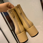 CC Short Boots 50mm In Beige Lambskin 940077