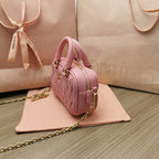 TOO PRETTY 17 HANDBAG IN HOT PINK LAMBSKIN