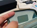 CC ZIPPED COIN PURSE 11 SAPPHIRE GRAINED CALFSKIN