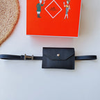 focus belt 13mm with kelly pocket black epsom silver buckle